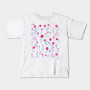 Hayfever Watercolor Flowers Art Kids T-Shirt